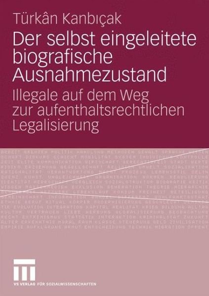 Cover for Turkan Kanbicak · Der Selbst Eingeleitete Biografische Ausnahmezustand: Illegale Auf Dem Weg Zur Aufenthaltsrechtlichen Legalisierung (Paperback Book) [2009 edition] (2009)