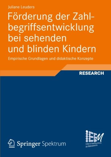 Cover for Juliane Leuders · Foerderung der Zahlbegriffsentwicklung bei sehenden und blinden Kindern (Book) [2012 edition] (2012)