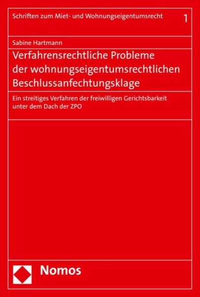 Cover for Hartmann · Verfahrensrechtliche Probleme (Book) (2016)