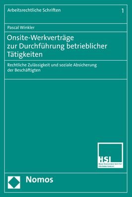 Cover for Winkler · Onsite-Werkverträge zur Durchfü (Buch) (2019)