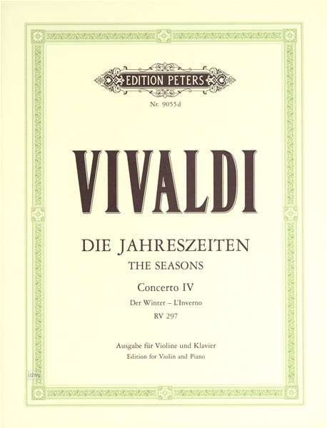 Violin Concerto in F minor Op. 8 No. 4 Winter - Vivaldi - Bücher - Edition Peters - 9790014072483 - 12. April 2001