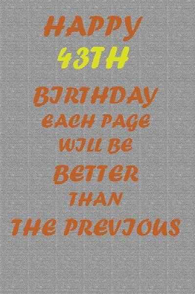 Cover for Awesome Printer · Happy 43th Birthday ! (Pocketbok) (2020)