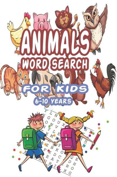 Cover for Jes Publishing · Animals Word Search for Kids 6-10 Years (Paperback Bog) (2020)