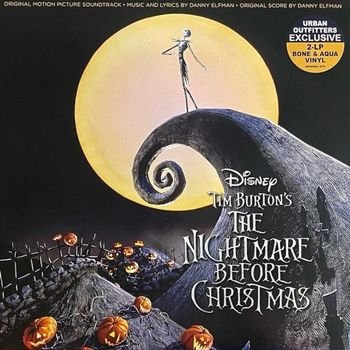 Cover for OST Nightmare Before Christmas · The Nightmare Before Christmas (Original Soundtrack) (LP) [Bone &amp; Aqua Coloured Vinyl edition] (2023)