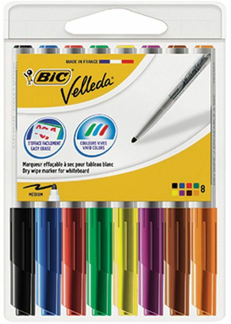 Bic Velleda 1741 Assorted Wallet Of 8 - Bic - Merchandise -  - 3086120017484 - 