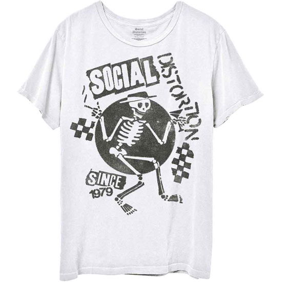 Cover for Social Distortion · Social Distortion Unisex T-Shirt: Speakeasy Checkerboard (T-shirt) [size L] [White - Unisex edition]