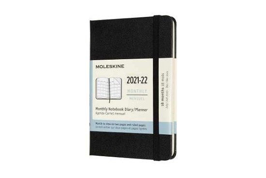 Cover for Moleskine · Moleskine 2022 18-Month Monthly Pocket Hardcover Notebook: Black (Paperback Book) (2021)