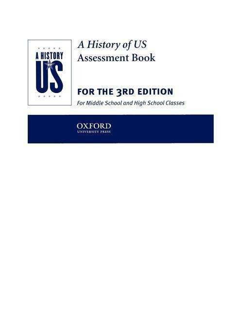 A History of US: Assessment Book: Books 1-10 - A History of US - Oxford University Pr - Bøger - Oxford University Press Inc - 9780195153484 - 7. november 2002