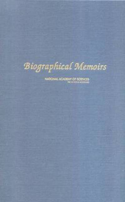 Biographical Memoirs: Volume 90 - National Academy of Sciences - Books - National Academies Press - 9780309121484 - October 30, 2009