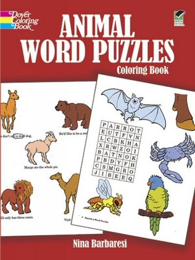 Cover for Nina Barbaresi · Animal Word Puzzles Coloring Book - Dover Coloring Books (MERCH) [81st edition] (2013)