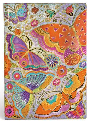 Cover for Paperblanks · Flutterbyes Midi Unlined Softcover Flexi Journal (240 pages) - Playful Creations (Paperback Bog) (2018)