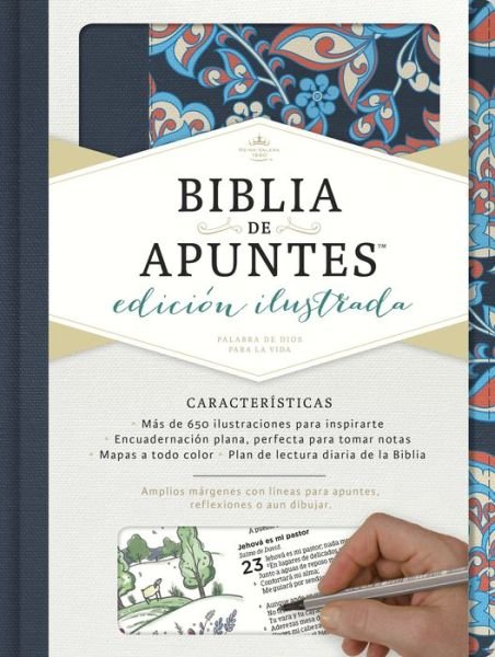 Cover for B&amp;H Espanol Editorial Staff · RVR 1960 Biblia de apuntes, edicion ilustrada, tela en rosado y azul (Inbunden Bok) (2017)