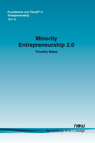 Cover for Timothy Bates · Minority Entrepreneurship 2. 0 (Buch) (2022)