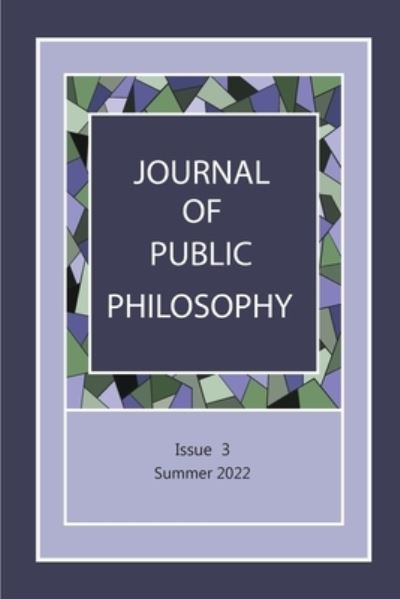 Cover for Kelly Fitzsimmons Burton · Journal of Public Philosophy (Book) (2022)