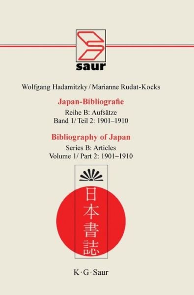 Cover for Hadamitzky · Japan-Bibliografie.1901-1910 (Book) (1998)