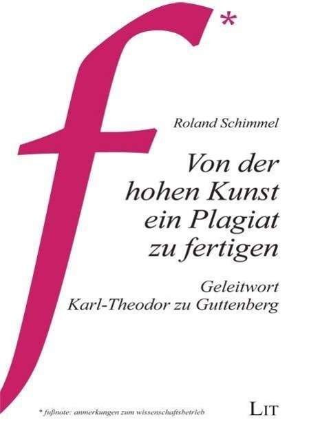 Cover for Schimmel · Von der hohen Kunst ein Plagia (Book)