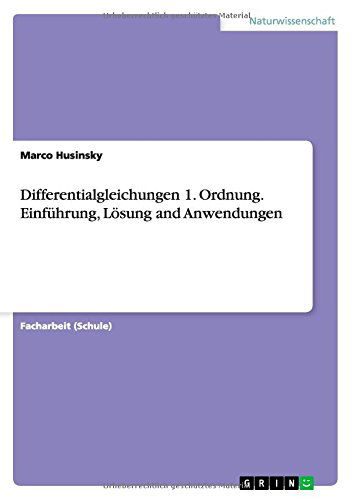 Cover for Marco Husinsky · Differentialgleichungen 1. Ordnung. Ein (Book) [German edition] (2013)