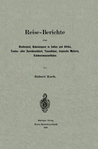 Cover for Koch, Robert (University of Memphis) · Reise-Berichte UEber Rinderpest, Bubonenpest in Indien Und Afrika, Tsetse- Oder Surrakrankheit, Texasfieber, Tropische Malaria, Schwarzwasserfieber (Paperback Book) [1898 edition] (1901)