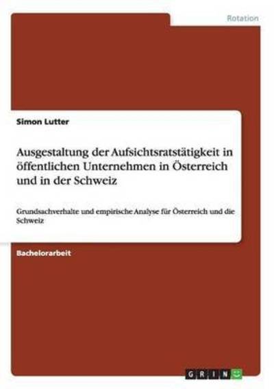 Cover for Lutter · Ausgestaltung der Aufsichtsratst (Book)