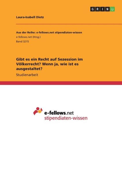 Cover for Dietz · Gibt es ein Recht auf Sezession i (Book)