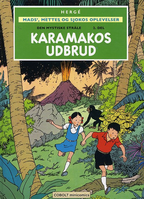 Cover for Hergé · Carlsen minicomics Mads´, Mettes og Sjokos oplevel, 4: Den hemmelige stråle Karamakos udbrud 4 (Innbunden bok) [2. utgave] (2008)