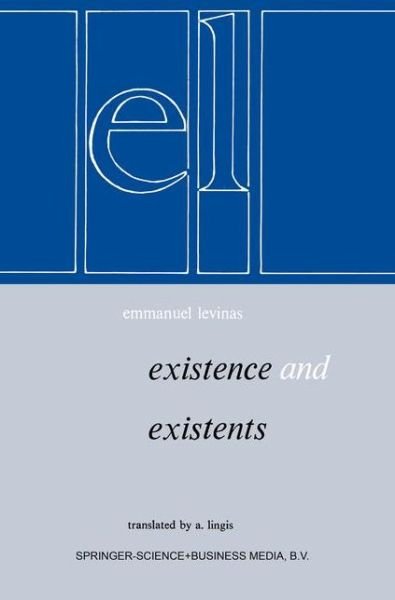 Cover for Emmanuel Levinas · Existence and Existents (Paperback Bog) [1978 edition] (1978)