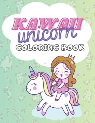 Cover for Blackie Cat · Kawaii Unicorn Coloring Book (Paperback Bog) (2020)