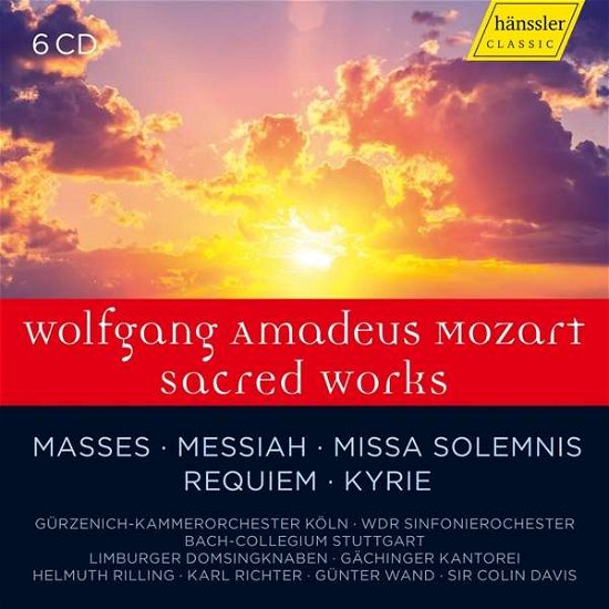 Wolfgang Amadeus Mozart Sacred Works - Rilling, Helmuth / Gunter Wand / Karl Richter - Muziek - HANSSLER - 0881488200485 - 15 september 2020