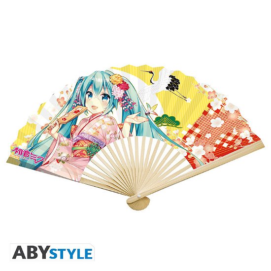Cover for Hatsune Miku: ABYstyle · Fan Hatsune Miku &amp; Twins Kimono (Folding Fan / Ventaglio) (MERCH)