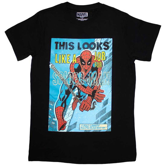 Marvel Comics Unisex T-Shirt: Looks Like A Job For Spiderman - Marvel Comics - Merchandise -  - 5056737239485 - February 26, 2024