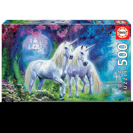 Educa Borras - Unicorns in the Forest 500 piece Jigsaw Puzzle - Educa - Bordspel - PAUL LAMOND GAMES - 8412668176485 - 31 januari 2020