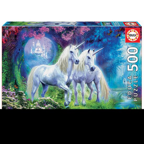 Educa Borras - Unicorns in the Forest 500 piece Jigsaw Puzzle - Educa - Jogo de tabuleiro - PAUL LAMOND GAMES - 8412668176485 - 31 de janeiro de 2020