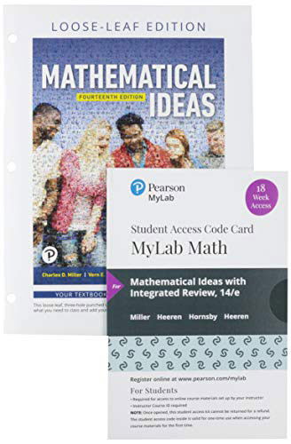 Cover for Charles Miller · Mathematical Ideas, Loose Leaf Edition Plus MyLab Math with Pearson eText -- 18 Week Access Card Package (Loose-leaf) (2019)