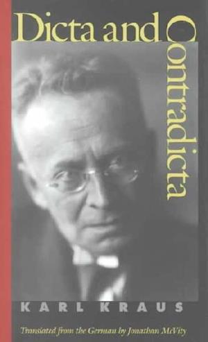 Cover for Karl Kraus · Dicta and Contradicta (Hardcover Book) (2001)