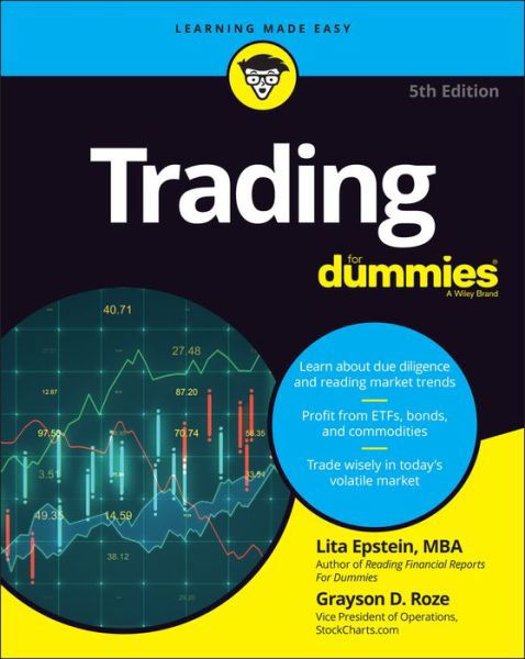 Cover for Epstein, Lita (University of Phoenix) · Trading For Dummies (Paperback Bog) (2023)