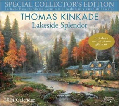 Thomas Kinkade Special Collector's Edition 2024 Deluxe Wall Calendar with Print: Lakeside Splendor - Thomas Kinkade - Merchandise - Andrews McMeel Publishing - 9781524883485 - 18. juli 2023