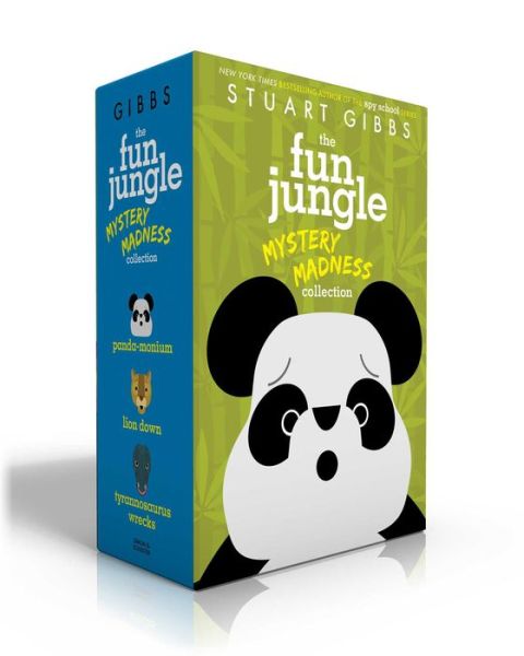 The FunJungle Mystery Madness Collection (Boxed Set): Panda-monium; Lion Down; Tyrannosaurus Wrecks - FunJungle - Stuart Gibbs - Kirjat - Simon & Schuster Books for Young Readers - 9781665900485 - tiistai 29. kesäkuuta 2021