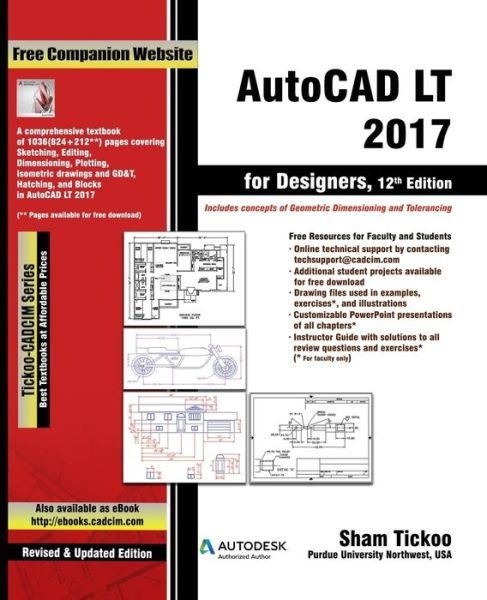 Cover for Prof Sham Purdue University Northwest · AutoCAD LT 2017 for Designers (Paperback Book) (2016)