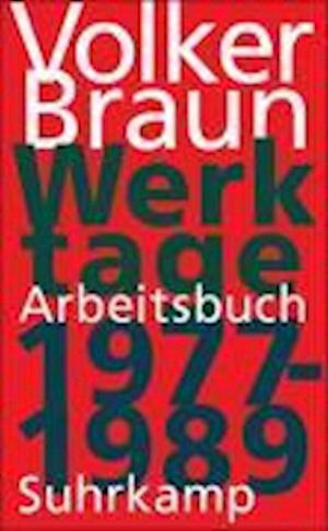 Cover for Volker Braun · Braun:werktage,arbeitsbuch 1977-1989 (Book)