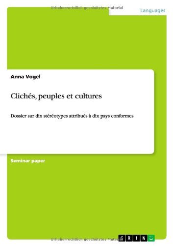 Cover for Vogel · Clichés, peuples et cultures (Bok) [French edition] (2013)