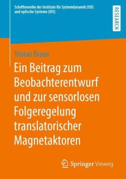 Cover for Braun · Ein Beitrag zum Beobachterentwurf (Book) (2020)