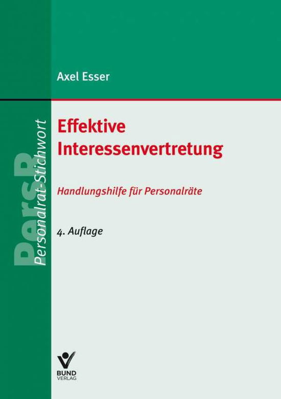 Cover for Esser · Effektive Interessenvertretung (Book)