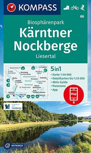 Cover for KOMPASS-Karten GmbH · KOMPASS Wanderkarte 66 Biosphärenpark Kärntner Nockberge, Liesertal (Map) (2021)