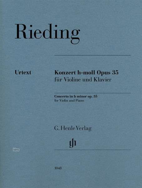 Cover for Rieding · Konzert h-moll op. 35 für Violi (Bok)