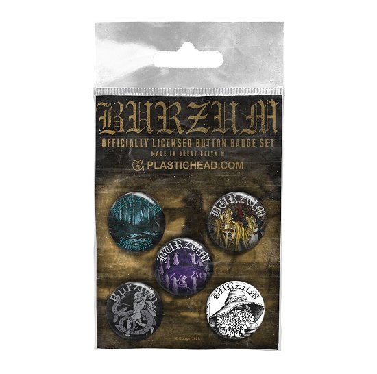 Burzum Button Badge Set 3 - Burzum - Merchandise - PHM BLACK METAL - 0803341562486 - February 11, 2022