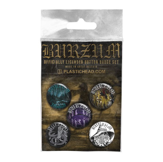 Burzum Button Badge Set 3 - Burzum - Merchandise - PHM BLACK METAL - 0803341562486 - 11 lutego 2022