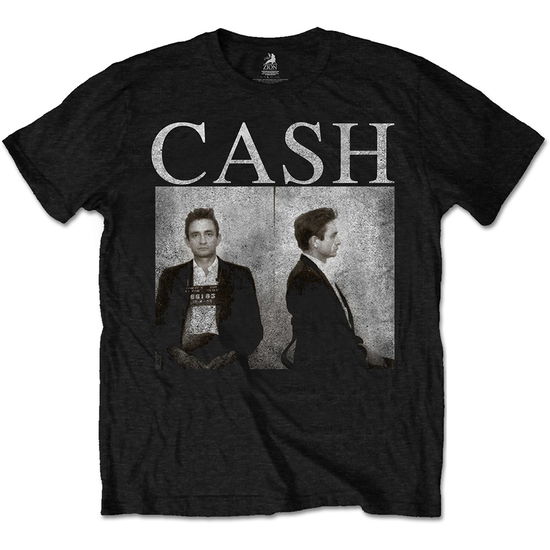 Johnny Cash Unisex T-Shirt: Mug Shot - Johnny Cash - Produtos - Bravado - 5055979989486 - 21 de janeiro de 2020