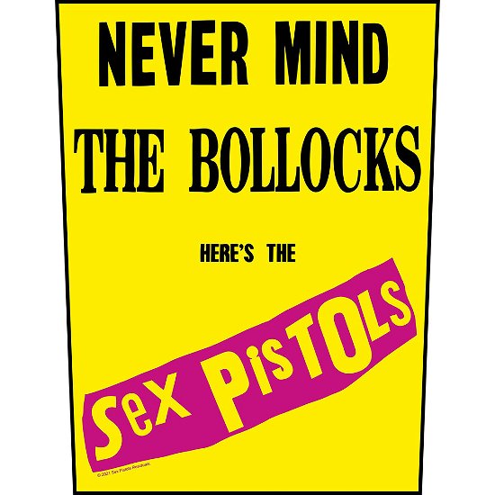 The Sex Pistols Back Patch: Never Mind The Bollocks Yellow - Sex Pistols - The - Merchandise -  - 5056365710486 - 