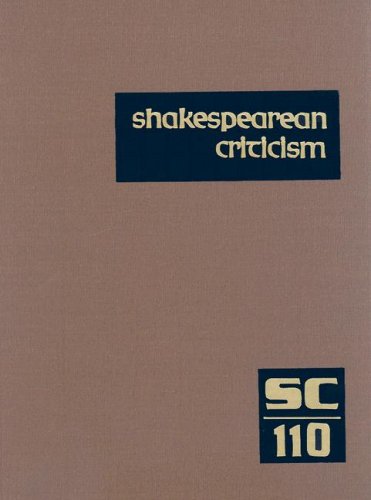 Cover for Michelle Lee · Shakespearean Criticism: Excerpts from the Criticism of William Shakespeare's Plays &amp; Poetry, from the First Published Appraisals to Current Evaluations (Shakespearean Criticism (Gale Res)) (Hardcover Book) (2008)