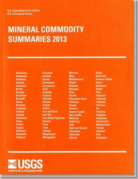 Mineral Commodity Summaries, 2013 - Geological Survey - Books - Geological Survey - 9781411335486 - August 6, 2013